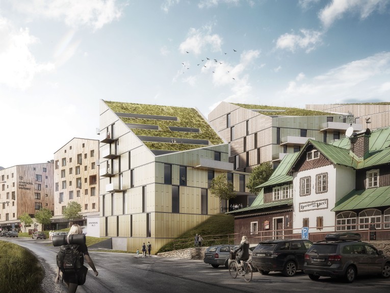 Apartment building in Pec pod Sněžkou 3rd stage /2. place in competition/